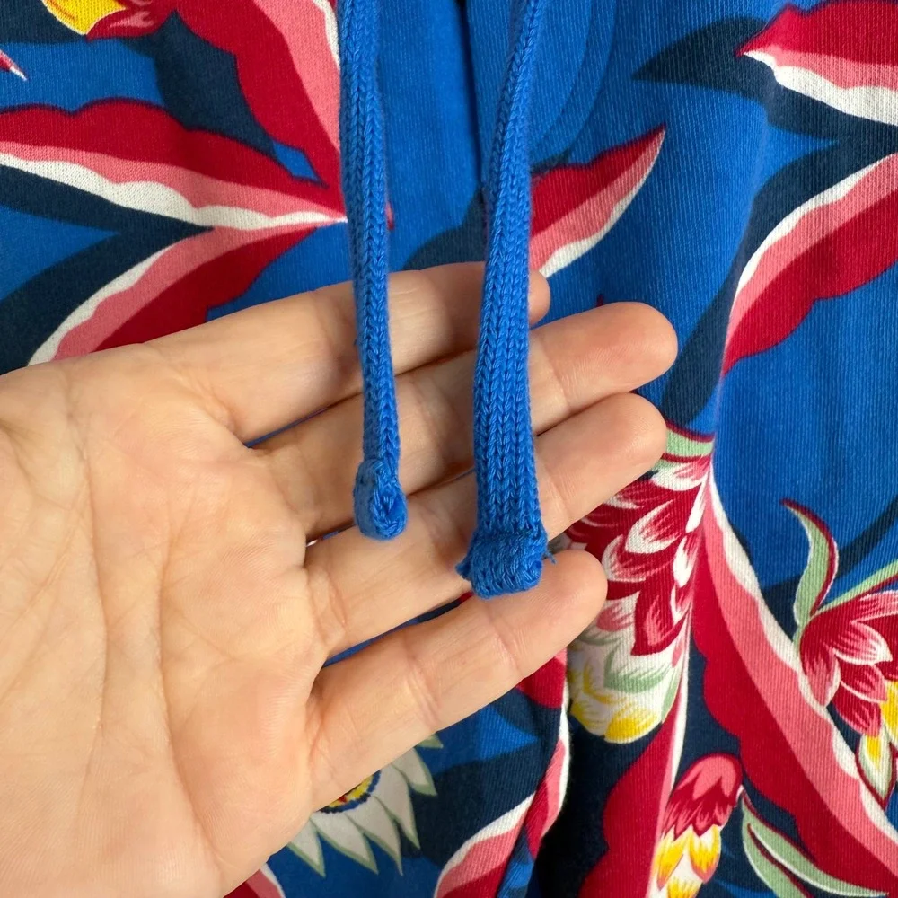 Polo Ralph Lauren Floral Terry Shorts Mens Blue Red Tropical Print 8.5